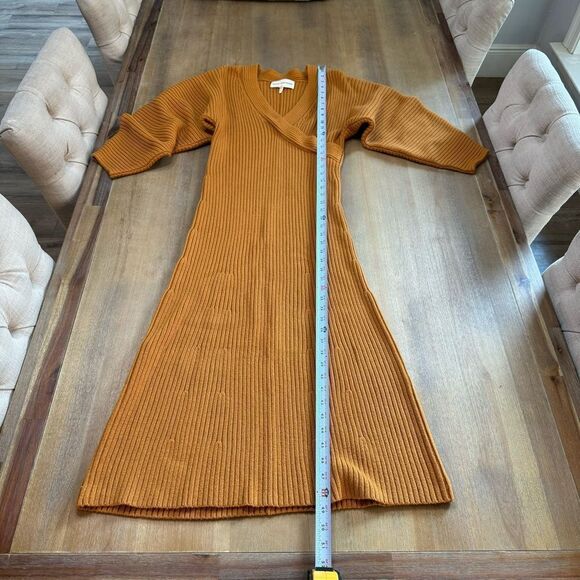 Mara Hoffman‎ Samira Long Sweater Dress Medium Long Sleeve V-Neck Knit Midi - Picture 7 of 15